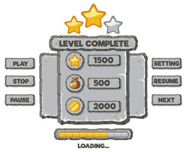 Oyun ögesi şablon tasarımı çizimi çizimi