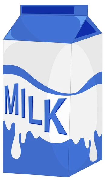 Isolated Milk Box Cartoon Style Illustration — Archivo Imágenes Vectoriales