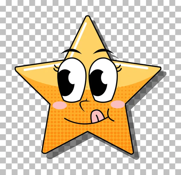 Star Face Expression Illustration — Stock Vector