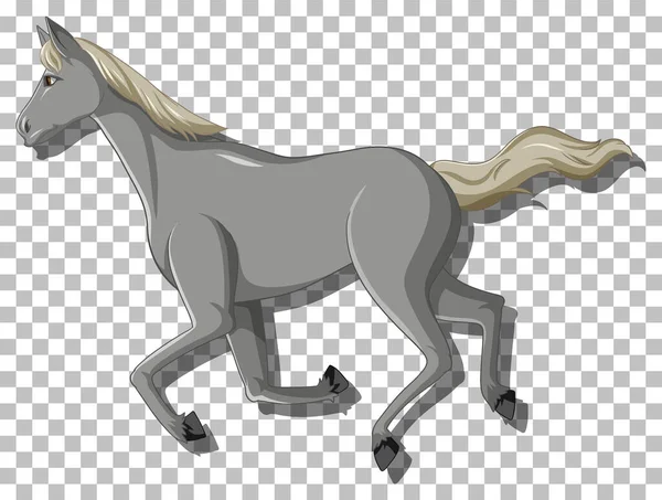 Grey Horse Grid Background Illustration — Stockvektor