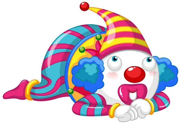 Clown Cartoon Character Isolated Illustration — Διανυσματικό Αρχείο