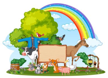 Kapımızın önündeki sevimli hayvan çizgi film karakteri ada resimlerini izole etti.