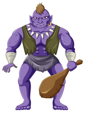 Orc cartoon character isolated illustration