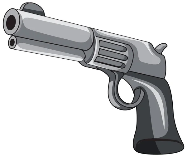 Isolated Revolver Cartoon White Background Illustration — Stok Vektör