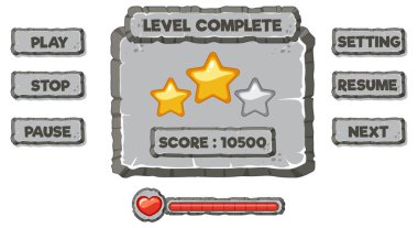 Oyun ögesi şablon tasarımı çizimi çizimi