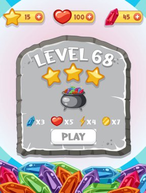 Oyun ögesi şablon tasarımı çizimi çizimi