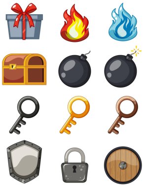 Oyun ögesi şablon tasarımı çizimi çizimi