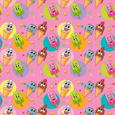 Tatlı, kusursuz desenli çizim.