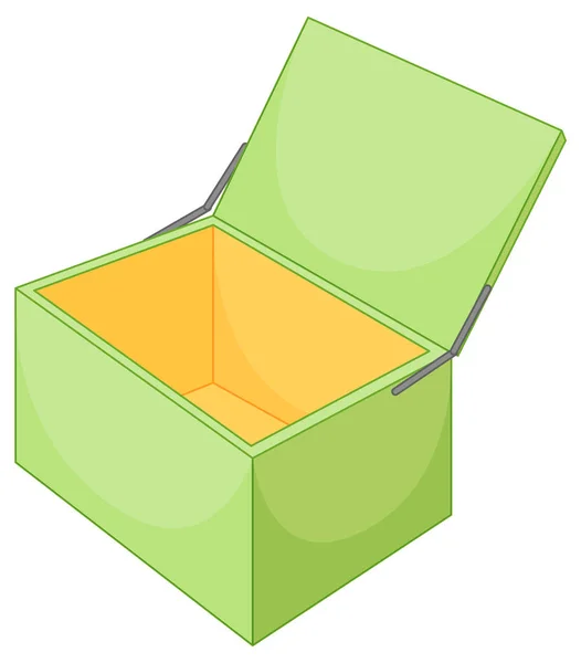 Offene Box Auf Weißem Hintergrund — Stockvektor