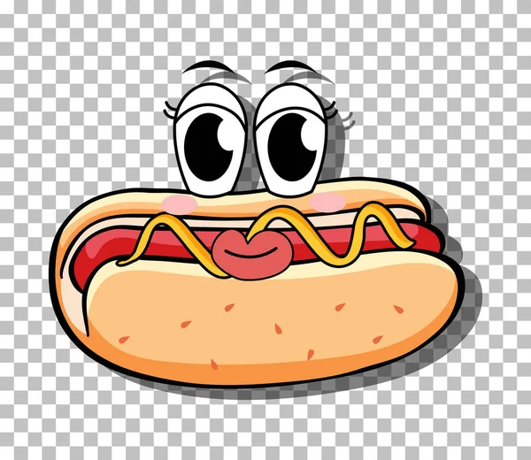 Hot Dog Cartoon Character Isolated Illustration — Stock vektor