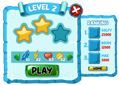 Oyun ögesi şablon tasarımı çizimi çizimi