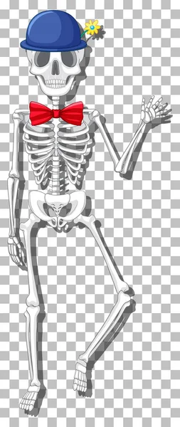 Human Skeleton Grid Background Illustration — 스톡 벡터