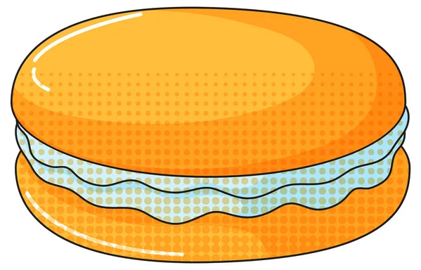 Orange Macaron Cream Illustration — Stockový vektor