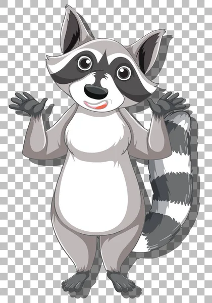 Raccoon Cartoon Character Isolated Illustration — стоковий вектор