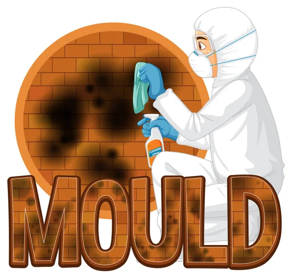 Mould Text Word Isolated Illustration — ストックベクタ