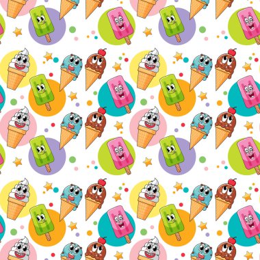 Tatlı, kusursuz desenli çizim.