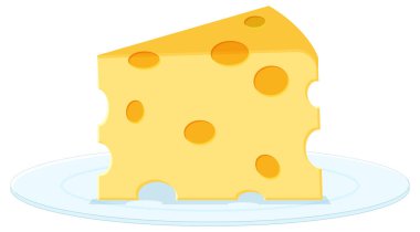 Tabaktaki peynir çizimi