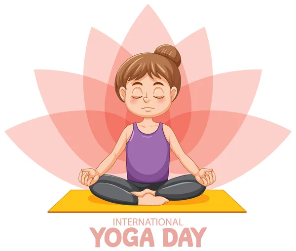 International Yoga Day Banner Design Illustration — Stockový vektor