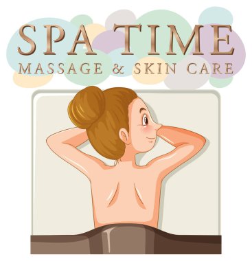 Lüks spa poster şablonu tasarım çizimi