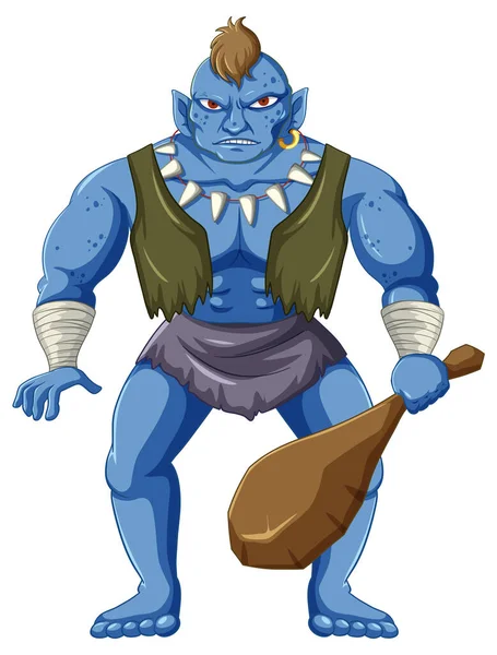 Orc Cartoon Character Isolated Illustration — Stock vektor