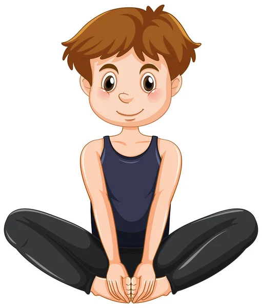 Yoga Pavés Posent Illustration Personnage Dessin Animé — Image vectorielle