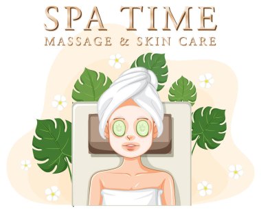 Lüks spa poster şablonu tasarım çizimi