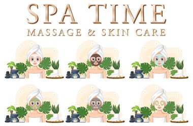Lüks spa poster şablonu tasarım çizimi