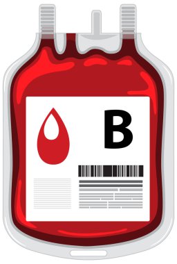 B tipi kan torbası illüstrasyonu