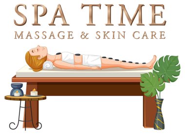 Lüks spa poster şablonu tasarım çizimi