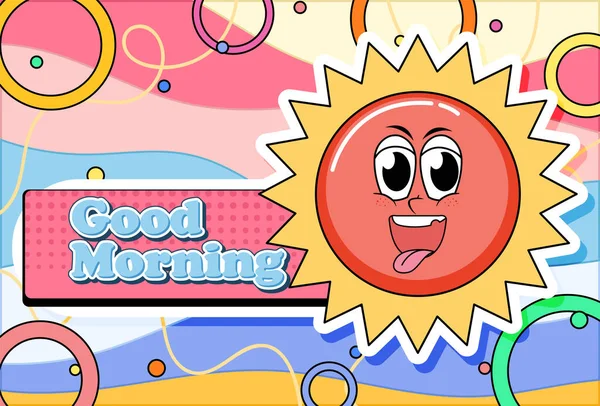 Иллюстрация Стиле Комиксов Good Morning — стоковый вектор