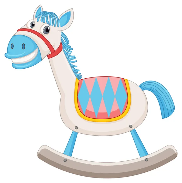 Isolated Rocking Horse Kids Illustration — 图库矢量图片