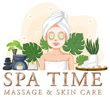 Lüks spa poster şablonu tasarım çizimi