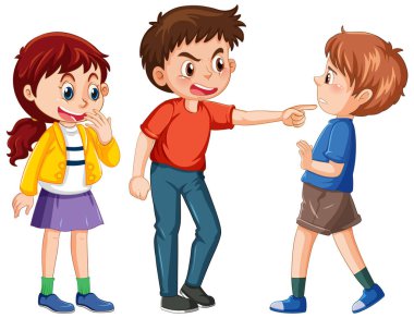 Bir çocuğa arkadaşları tarafından sataşılır.