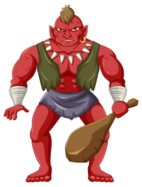 Orc Cartoon Character Isolated Illustration — Stock vektor