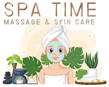 Lüks spa poster şablonu tasarım çizimi