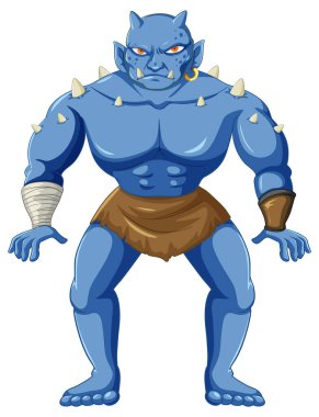 Orc cartoon character isolated illustration