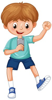 A man using laptop cartoon illustration