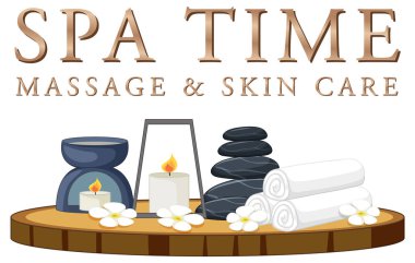 Lüks spa poster şablonu tasarım çizimi