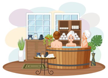 Jakuzi spa resimli kadınlar.