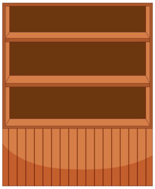 İzole ahşap karikatür çizimi