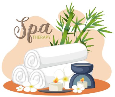 Spa aromalı spa metni çizimi