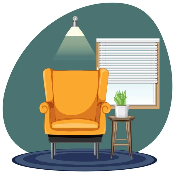 Vintage Chair Home Illustration — Stock Vector