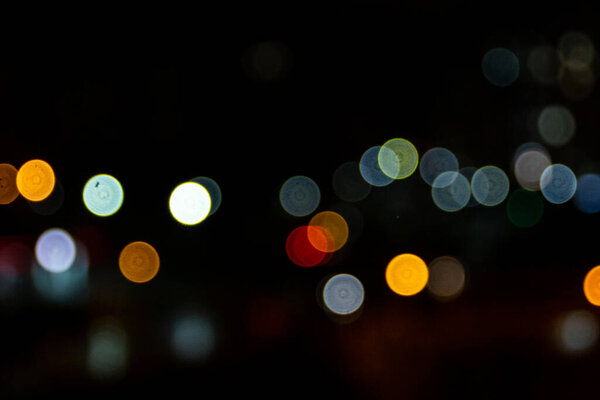 Abstract bokeh background, defocused blurred lights