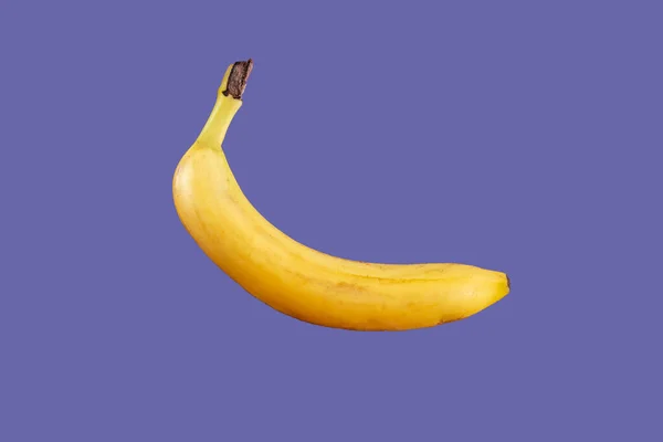 Gul Banan Mot Veldig Peri Farge – stockfoto