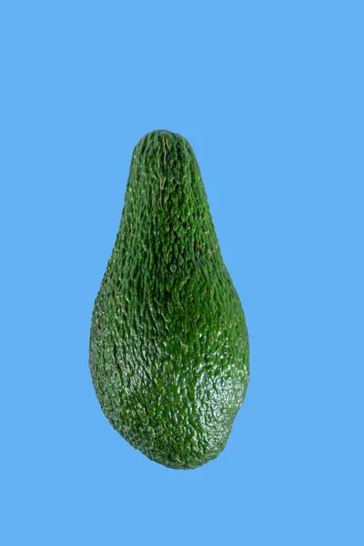 Fresh Avocado Isolated Blue Color — Stockfoto