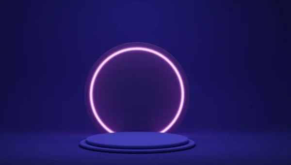 Gloeiende Neon Gloeilamp Renderen — Stockfoto