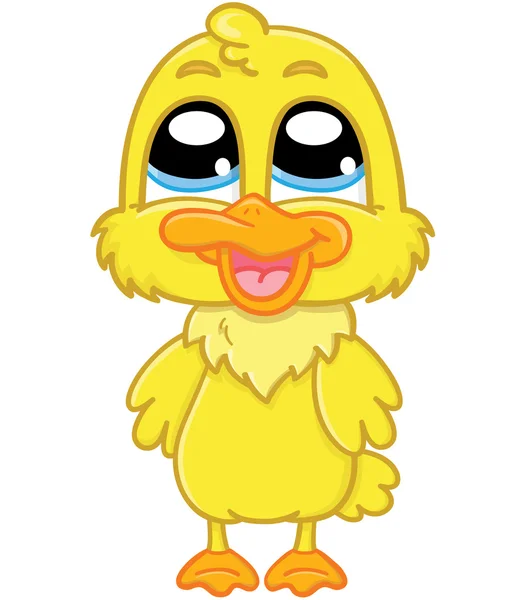 Cute cartoon duckling — Stock Vector