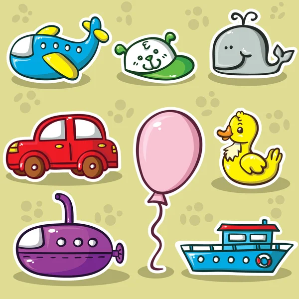 First set of toys — Stock Vector