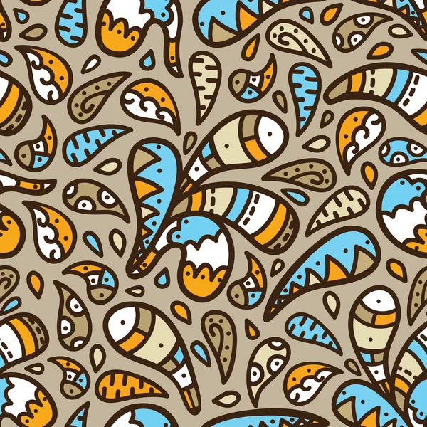 Mignon motif de doodle coloré . — Image vectorielle