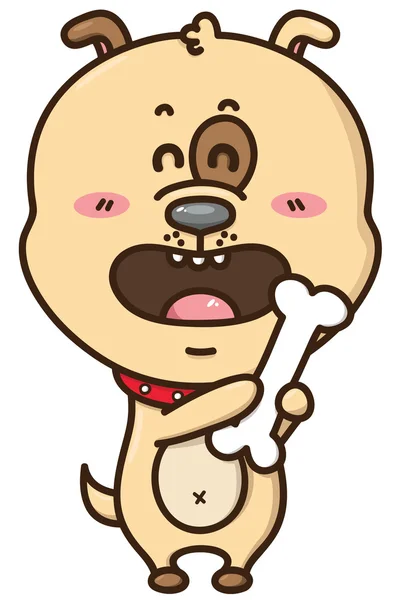 Chiot Kawaii . — Image vectorielle